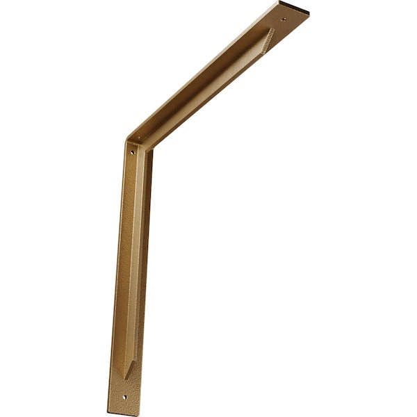Ekena Millwork Stockport Steel Bracket, Hammered Gold 2"W x 18"D x 18"H BKTM02X18X18STHGO - main